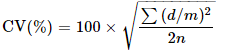 重复测量的变异系数计算-均方根法